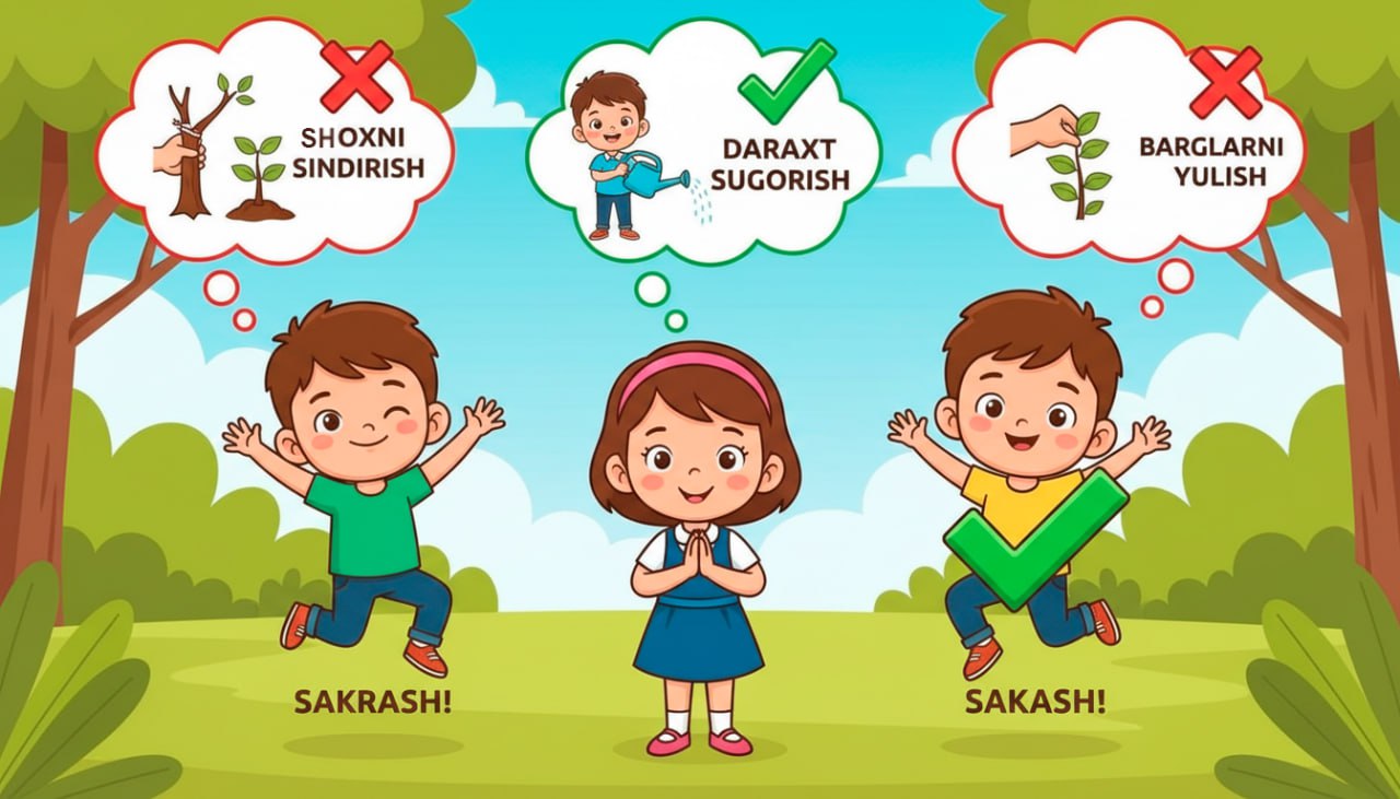 To‘g‘ri va noto‘g‘ri xatti-harakatlarni ko‘rsatuvchi rasm