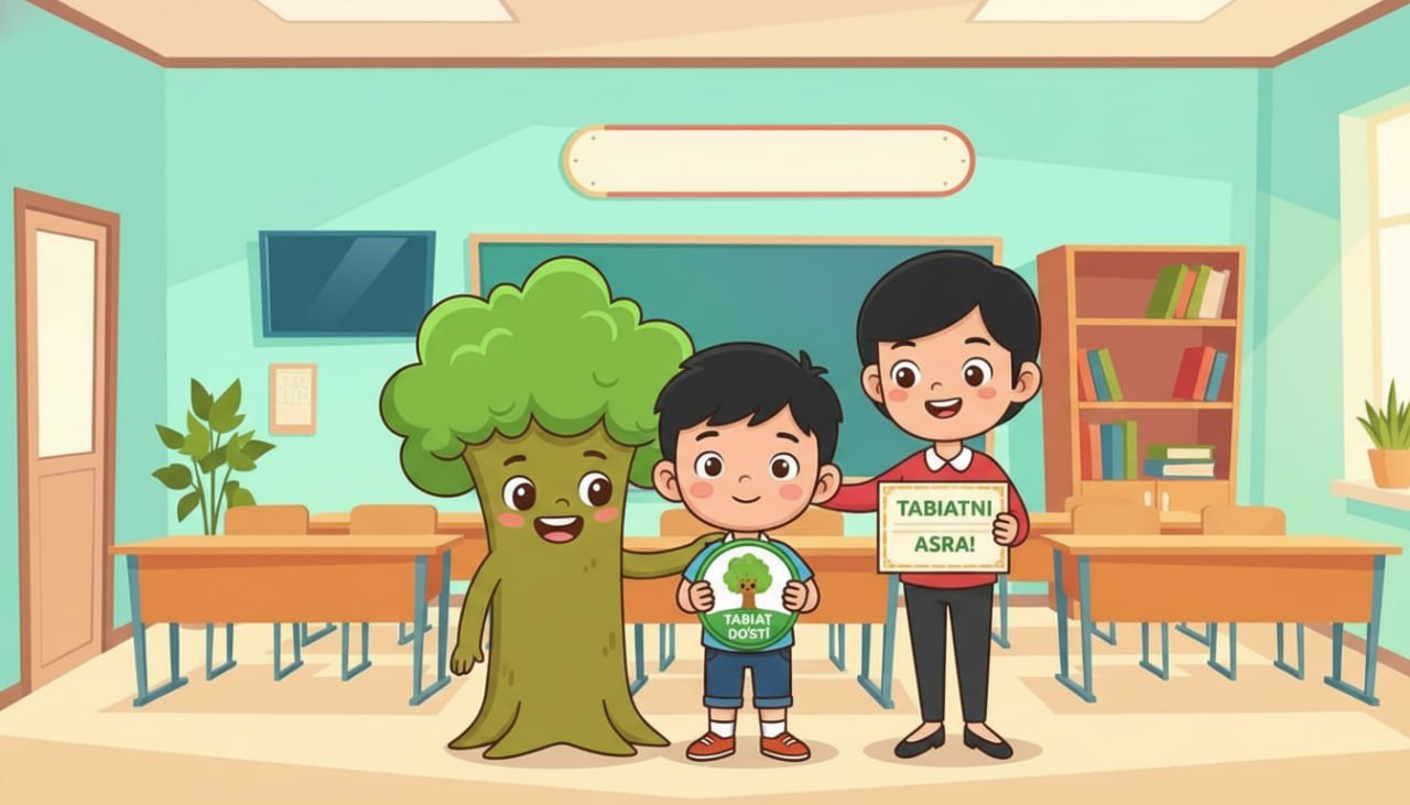 Daraxtlar do‘sti yorlig‘i bilan yakuniy sahna