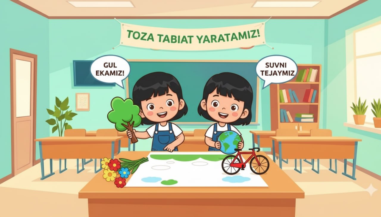 Egizaklar bilan toza tabiat yaratamiz